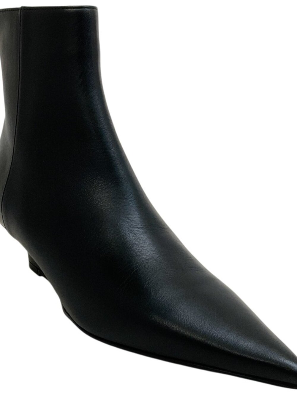 Toteme Black Leather Mini Wedge Booties